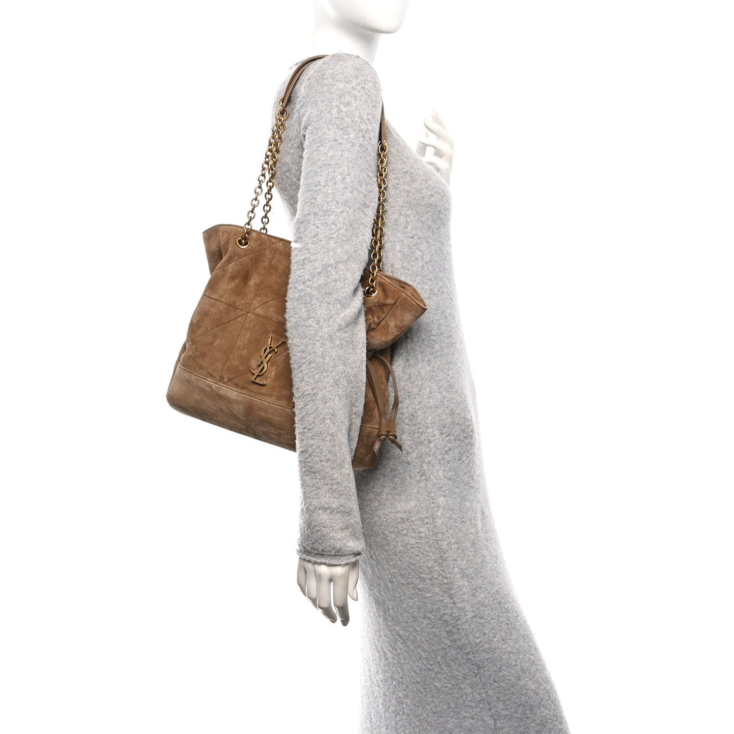 Suede Small Jamie Shopping Tote Golden Leaf