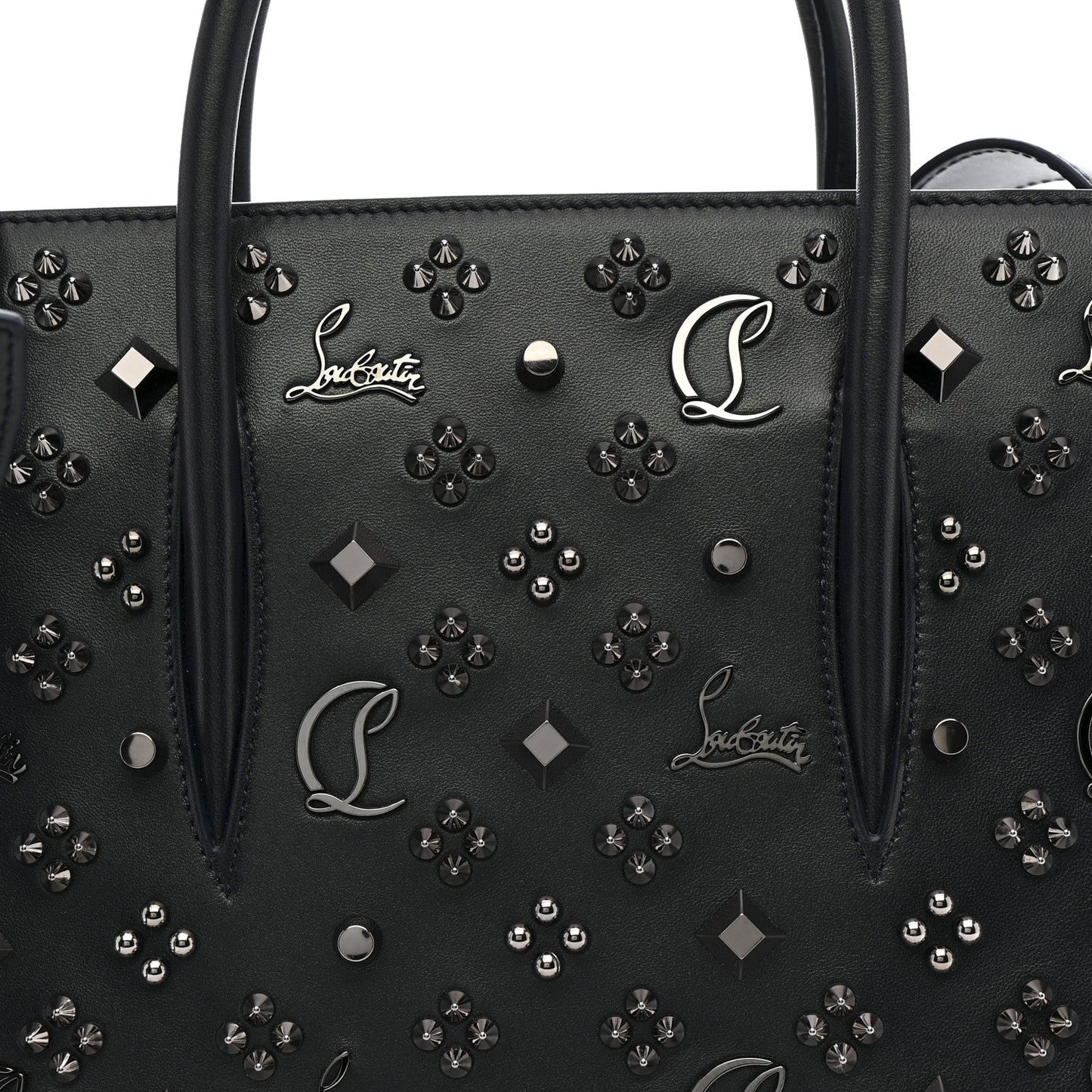 Nappa Irise Spikes Loubinthesky Medium Paloma Zaffiro