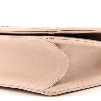 Grained Calfskin Medium Diorama Flap Bag Nude