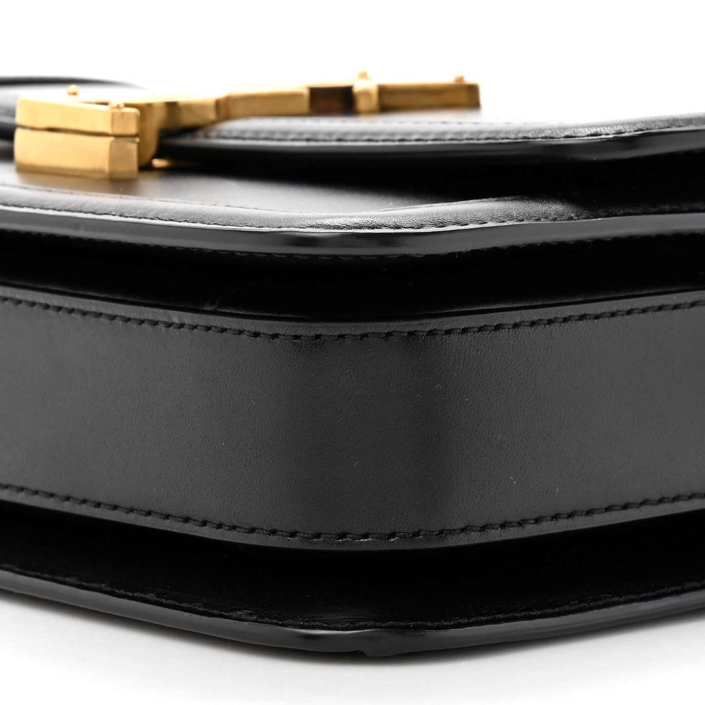 Smooth Calfskin Small Solferino Satchel Black