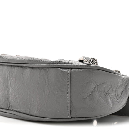 Agneau Arena Le Cagole Shoulder Bag XS Dark Grey