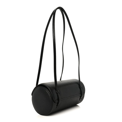 Shiny Caviar Preppy Coco Small Bowling Bag Black