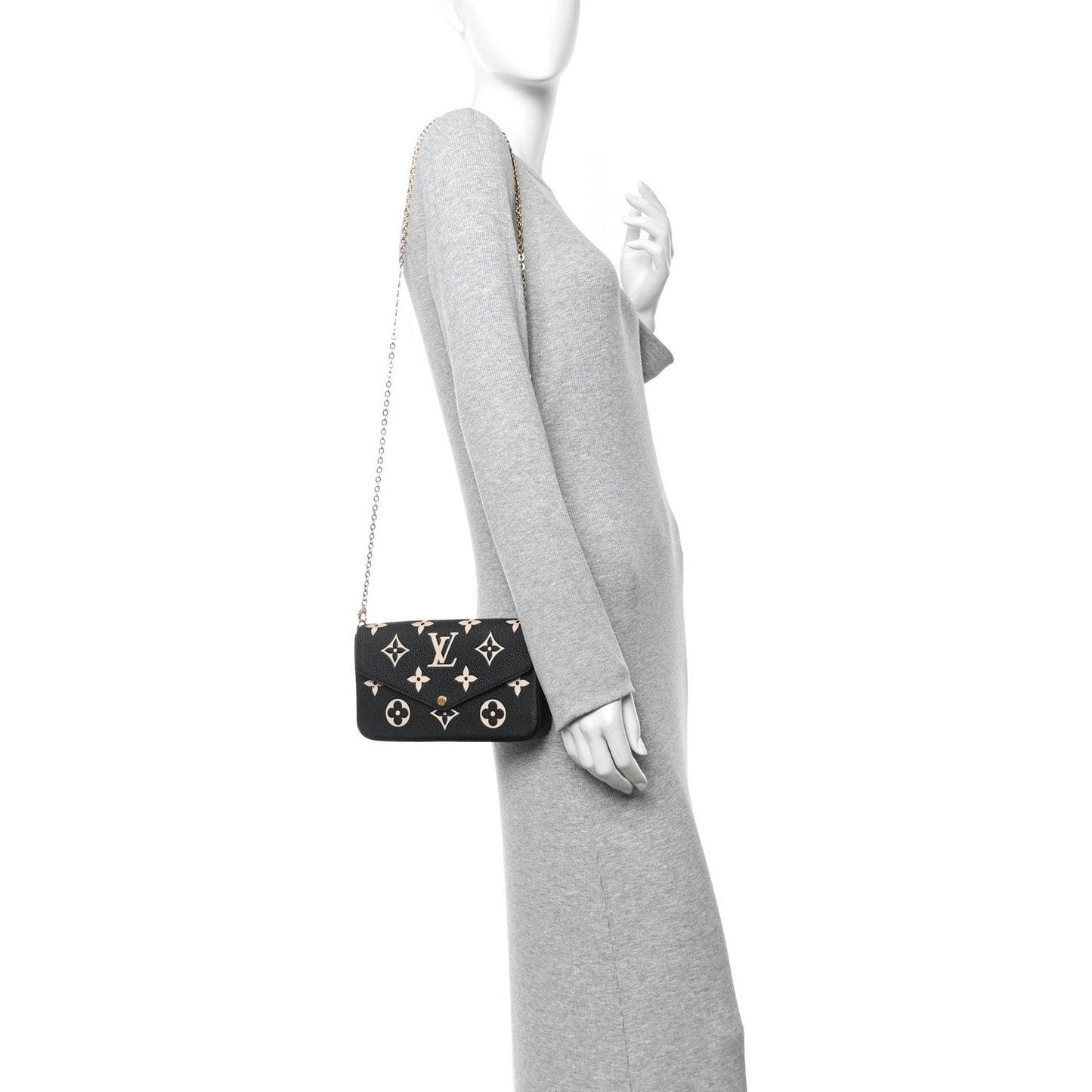 Empreinte Monogram Giant Felicie Pochette Black Beige