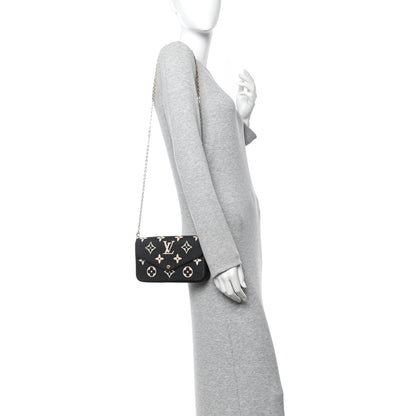 Empreinte Monogram Giant Felicie Pochette Black Beige