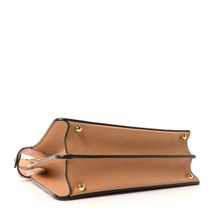 Vitello Seta Shiny Nappa Medium Peekaboo I SEE U Satchel Miele Scuro Light Rose