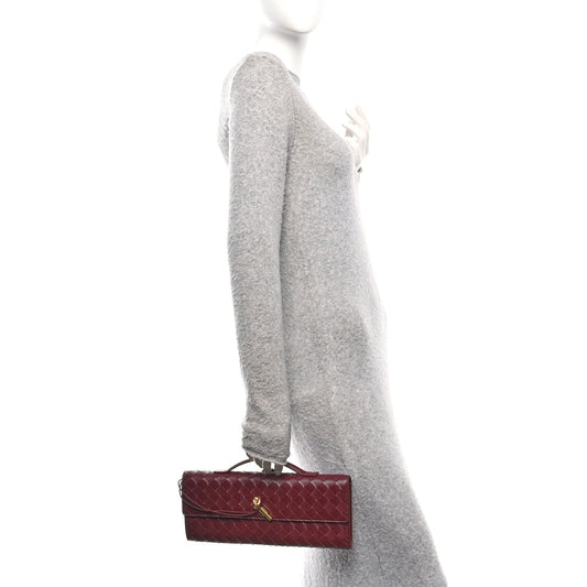 Nappa Intrecciato Long Andiamo Top Handle Clutch Barolo
