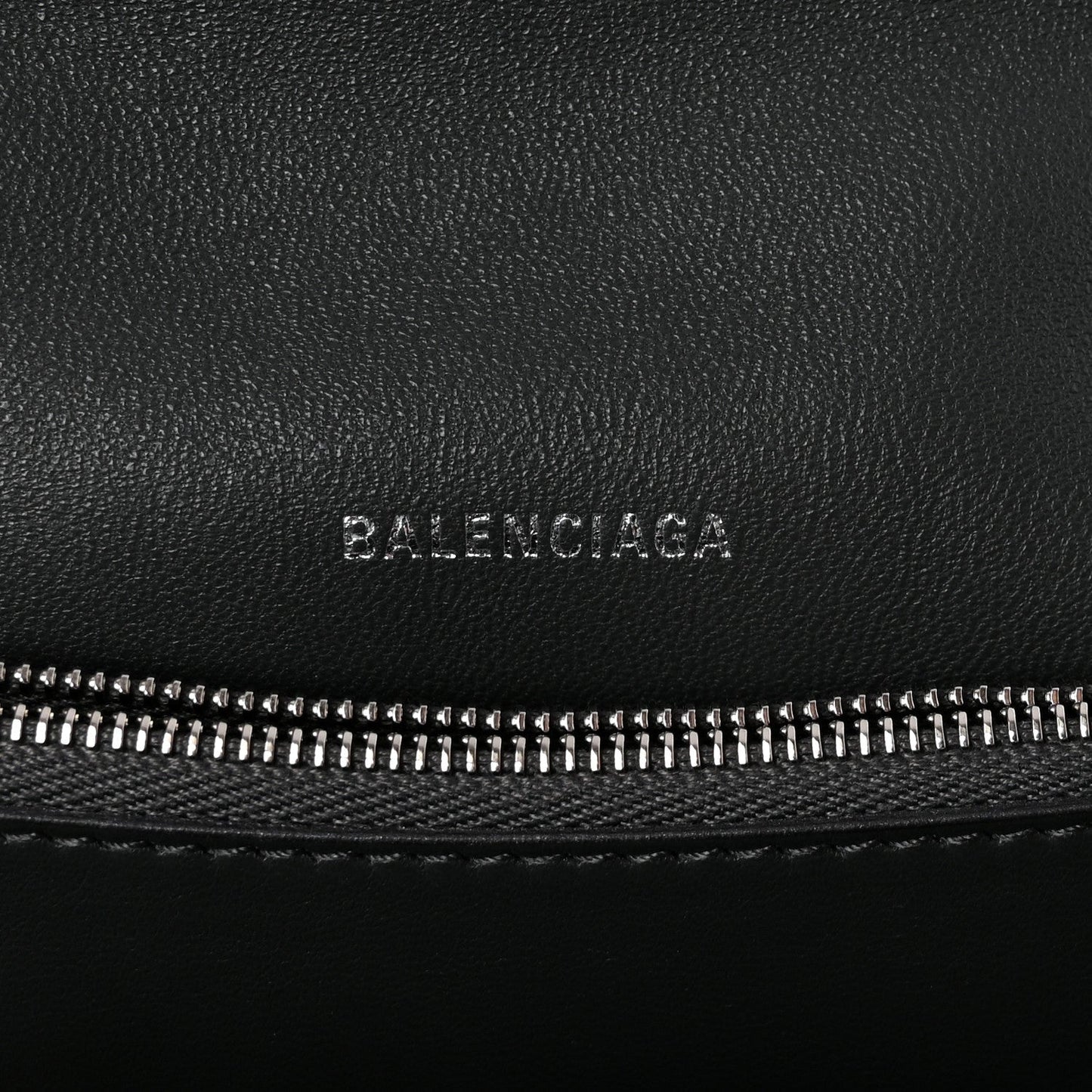 Metallic Crushed Calfskin Medium Crush Chain Bag Steel Grey