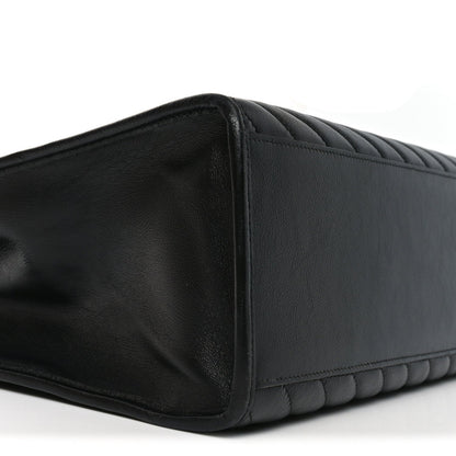 Azalea Calfskin Matelasse Diagonal GG Marmont Tote Bag Black