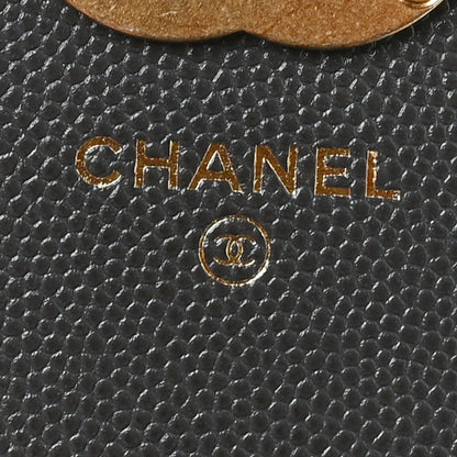 Caviar Quilted Bracelet On Chain Clutch Grey