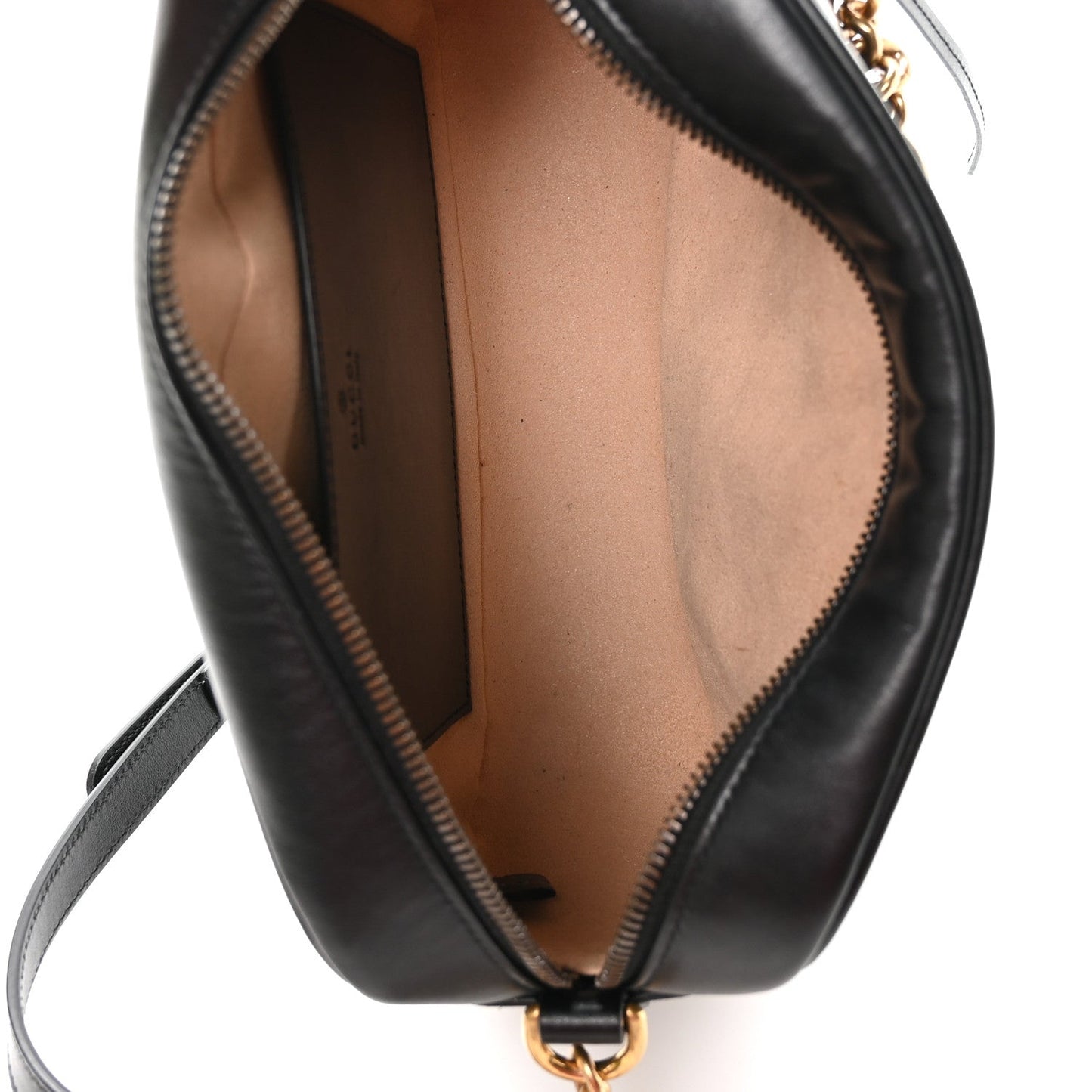 Calfskin Matelasse Small GG Marmont Chain Shoulder Bag Black