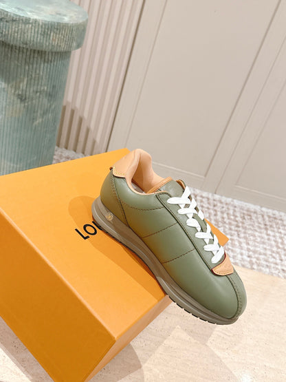 LV 25 Buttersoft Sneakers Olive Green Calfskin 576990
