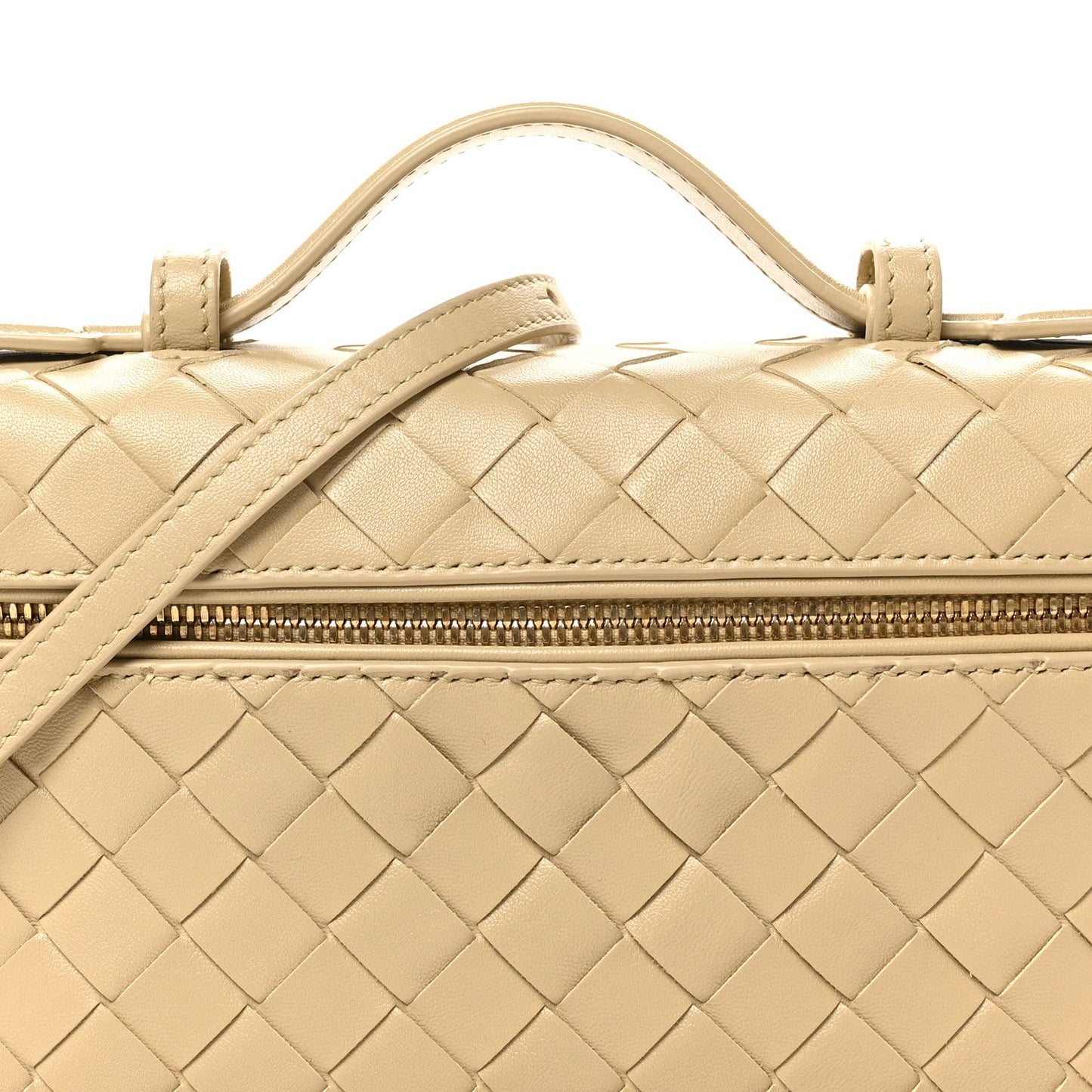 Calfskin Intrecciato Bang Bang Vanity Case Ecru