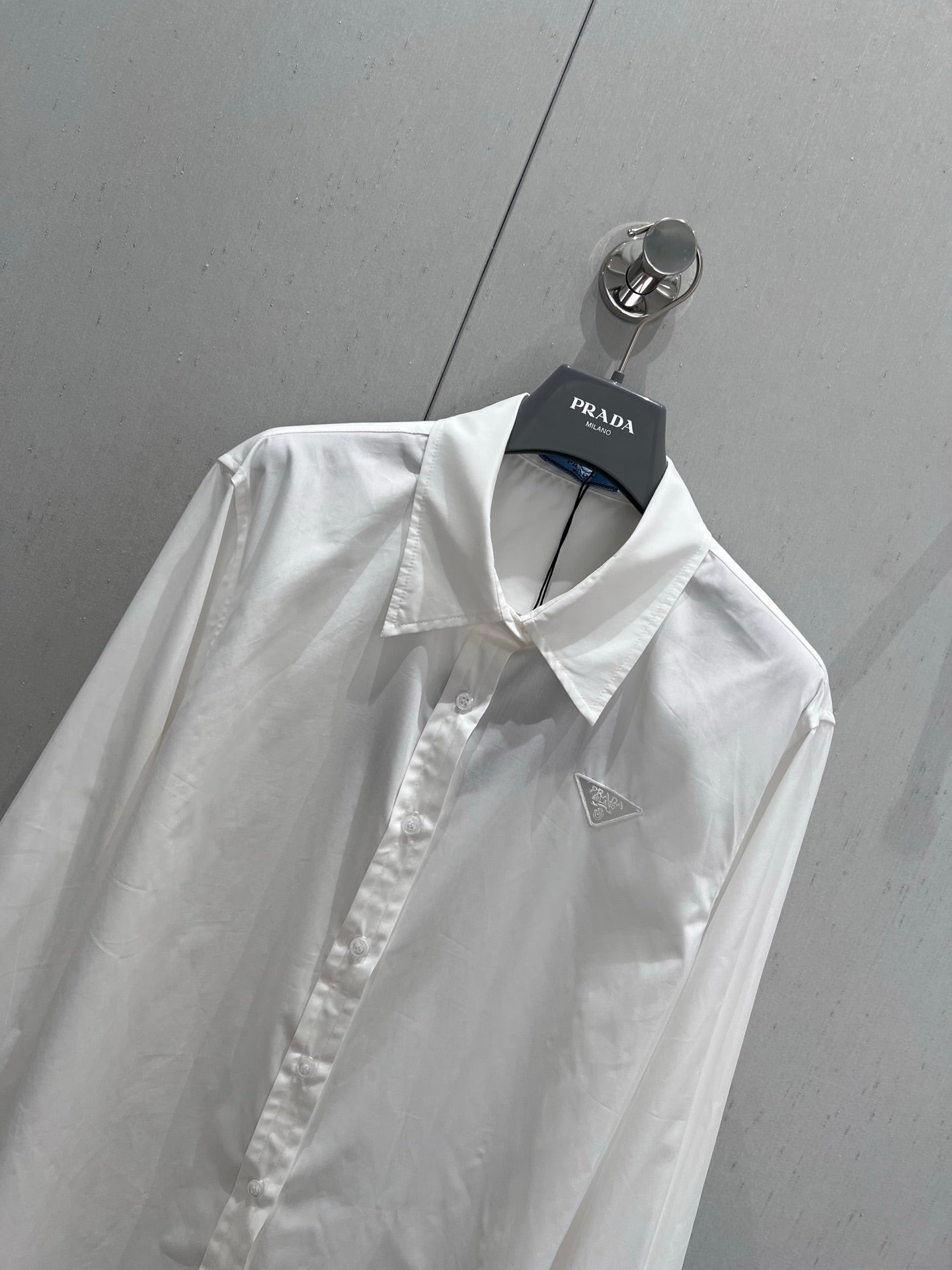 Prada 25 Long-sleeved Shirt White Cotton 218025