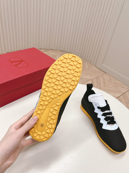 Chromathon Sneaker In Black Perforated Lambskin 104151