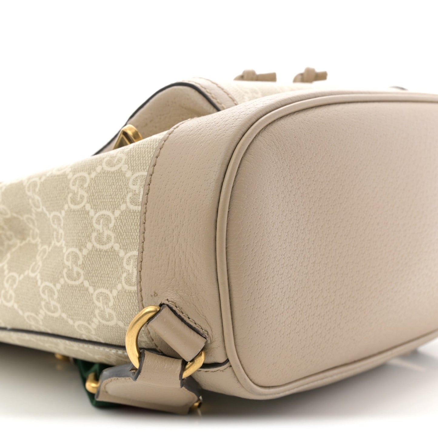 GG Supreme Monogram Azalea Calfskin Retro Interlocking G Buckle Backpack Beige Mystic White