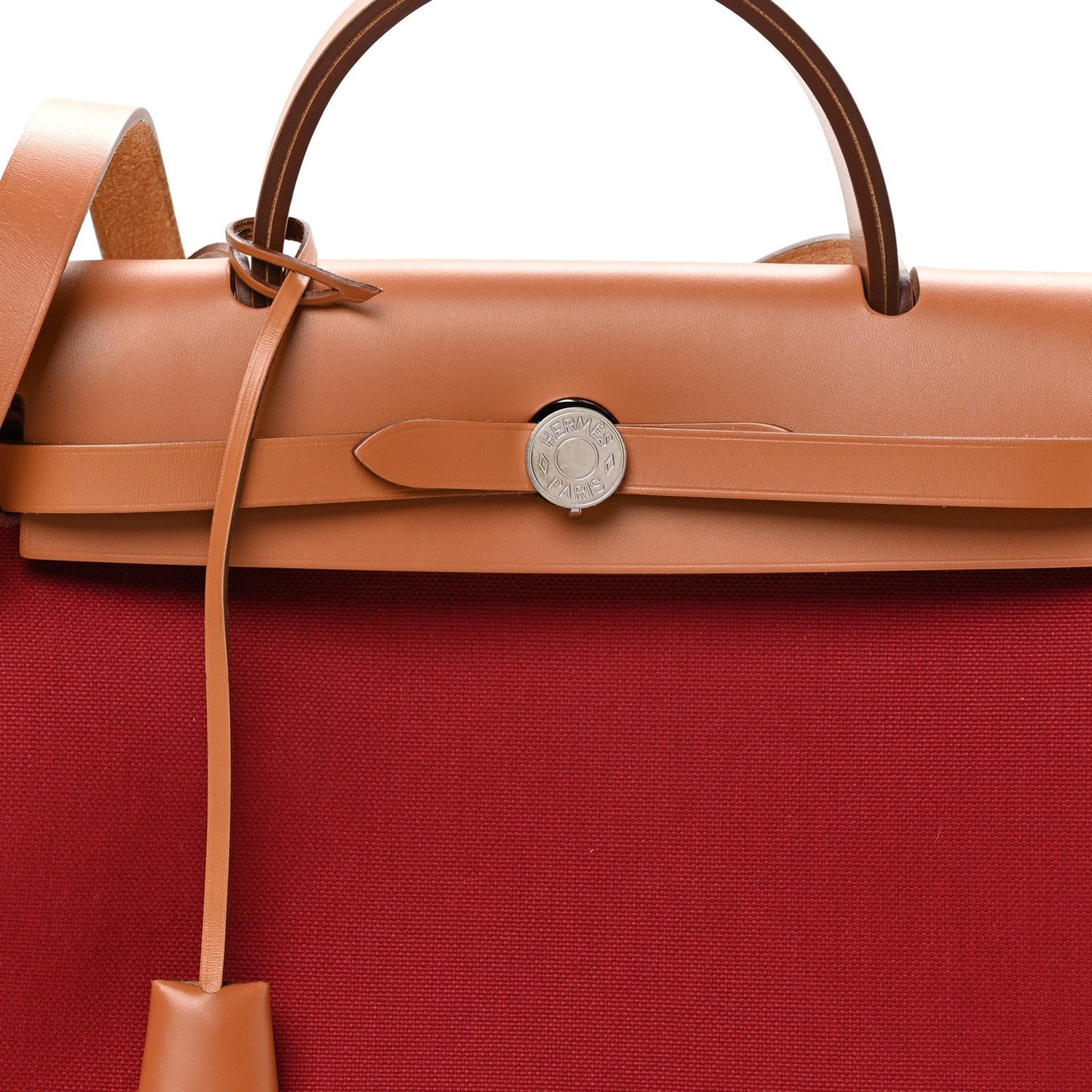Vache Hunter Toile Herbag Zip 31 PM Rouge Grenat Natural