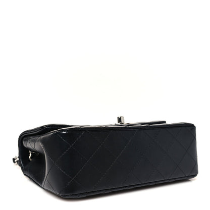 Lambskin Quilted Mini Rectangular Flap Black