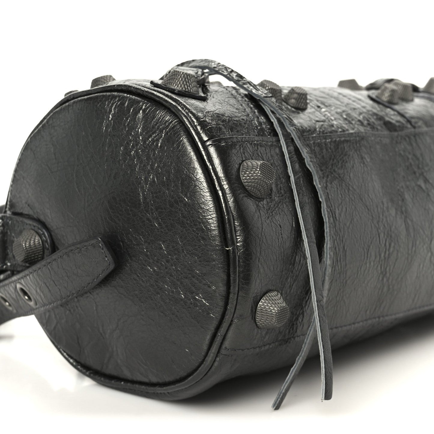 Agneau Arena Le Cagole Cylinder Bag Steel Grey
