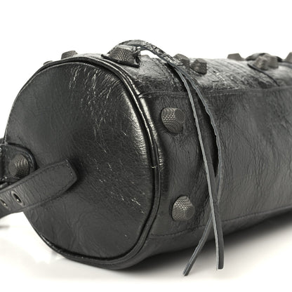 Agneau Arena Le Cagole Cylinder Bag Steel Grey