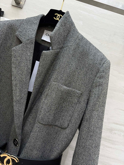 CC 26s Fitted Blazer Grey Wool Blend 352329