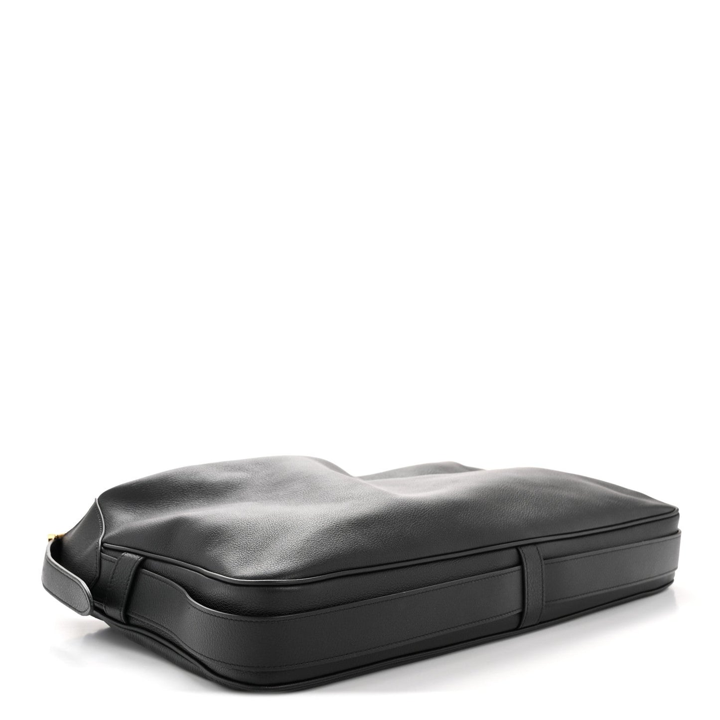 Supple Calfskin Large Romy Shoulder Bag Black