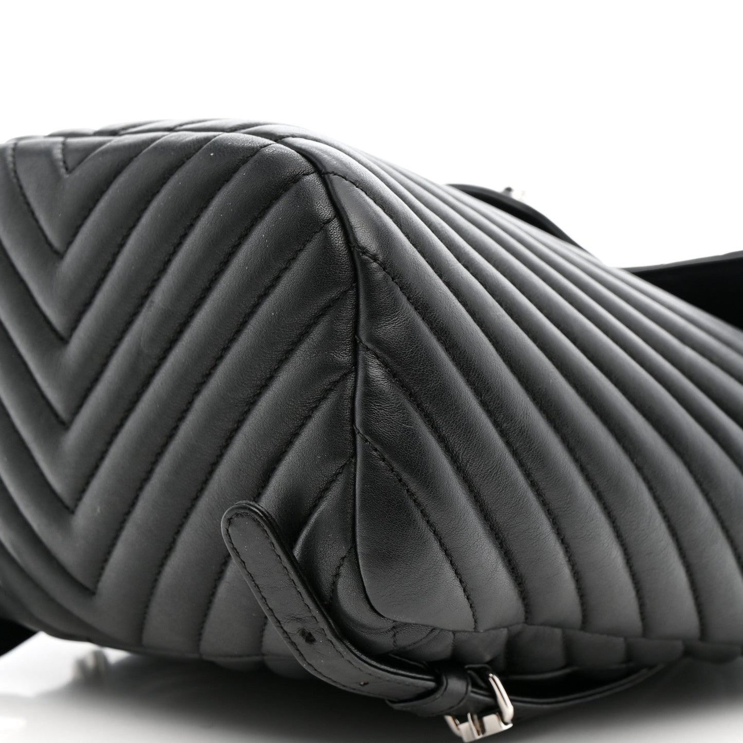 Calfskin Chevron Quilted Small Urban Spirit Backpack Black