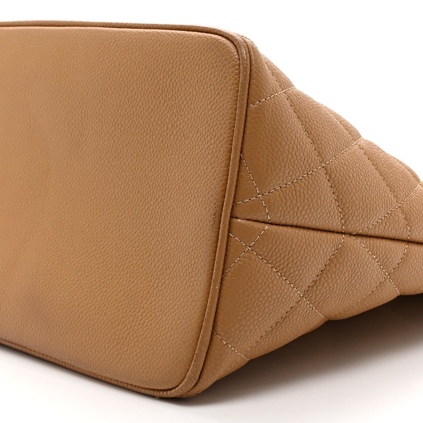 Caviar Quilted Medallion Tote Beige