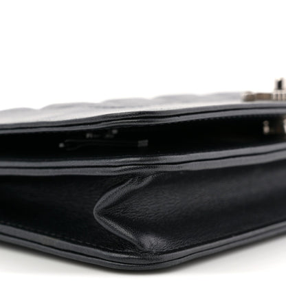 Caviar Quilted Vintage Mademoiselle Wallet On Chain WOC Black