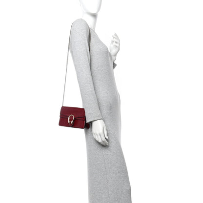 Crinkled Patent Mini Dionysus Shoulder Bag Rosso Ancora Red