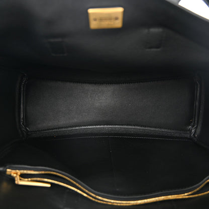 Smooth Calfskin Small Bel Air Carry All Bag Black
