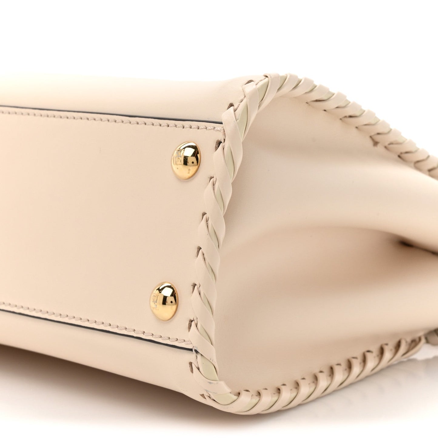 Nappa Interlace Mini Peekaboo Iconic Satchel Camelia