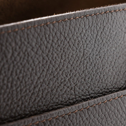 Grained Calfskin Medium Jennifer Crossbody Bag Brown