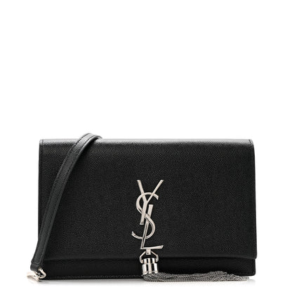 Grain De Poudre Classic Monogram Kate Tassel Chain Wallet Black