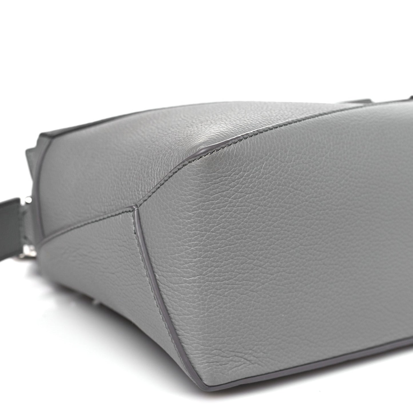 Soft Grained Calfskin Small Puzzle Edge Bag Pearl Grey