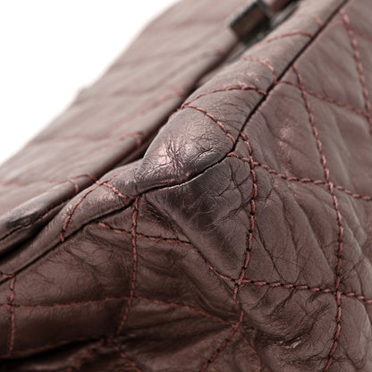 Metallic Aged Calfskin Quilted 2.55 Reissue 226 Flap Rose Fonce