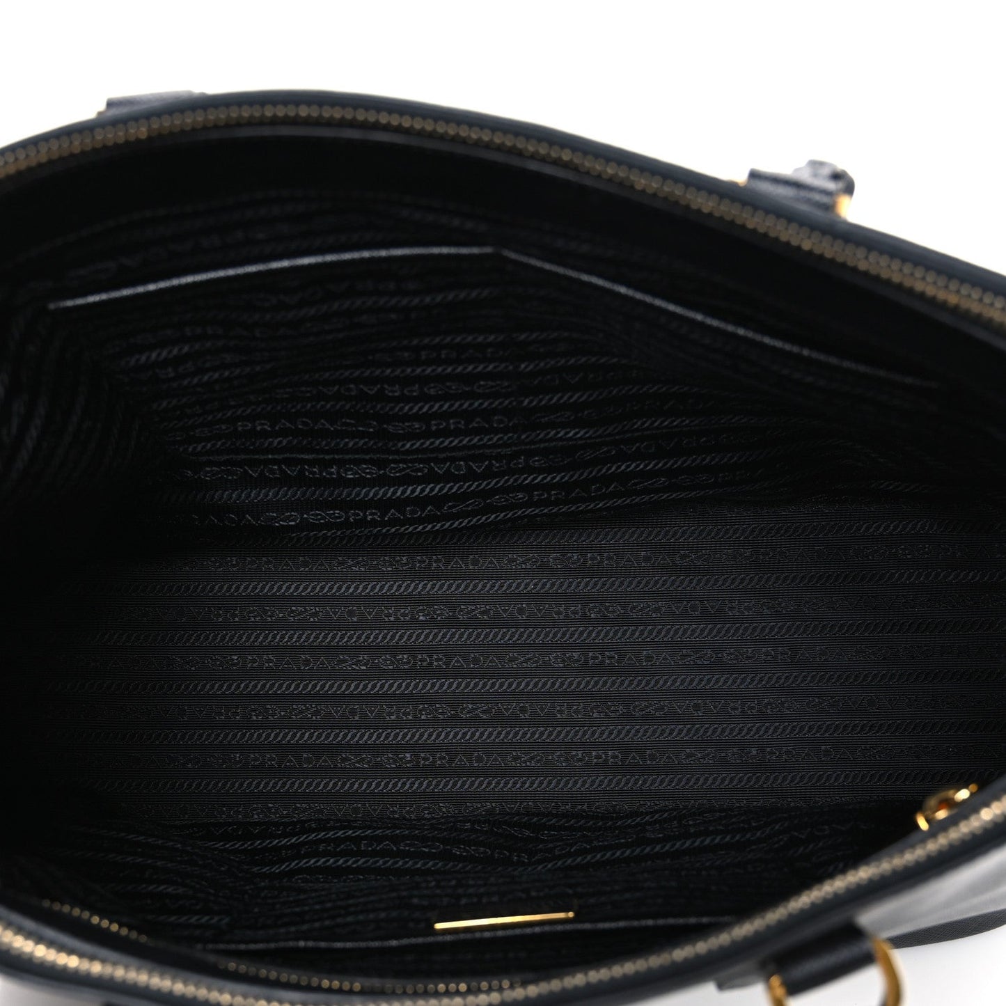 Saffiano Large Galleria Double Zip Tote Black