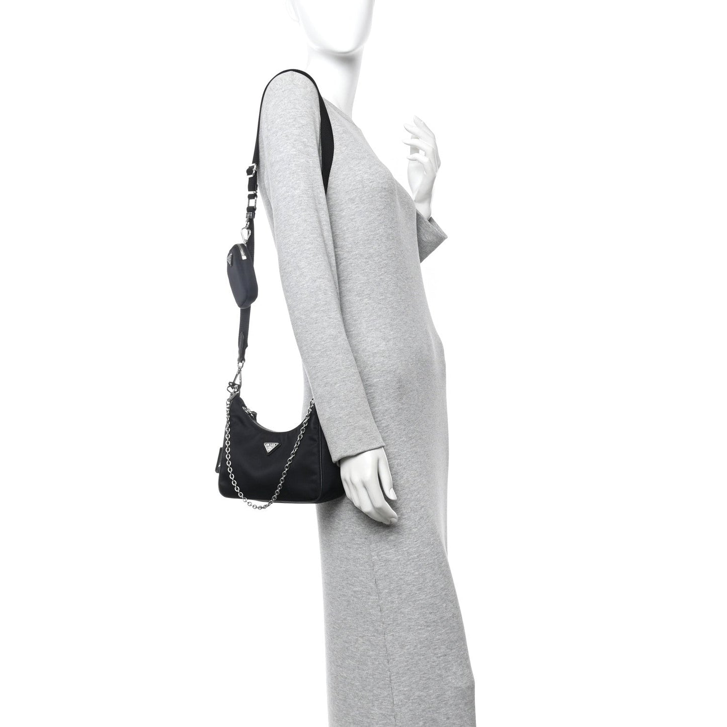 Re-Nylon Saffiano Re-Edition 2005 Shoulder Bag Black
