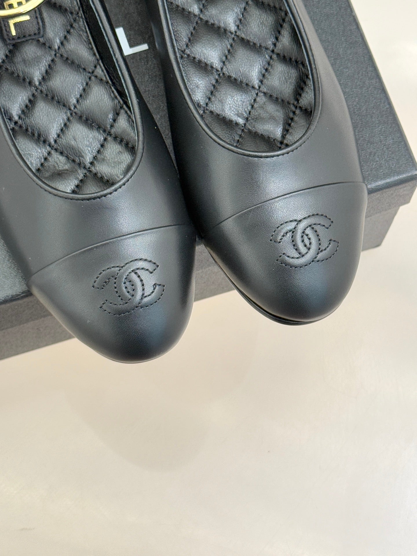 CC 26C Ribbon Double C Camellia Mary Jane Black Lambskin