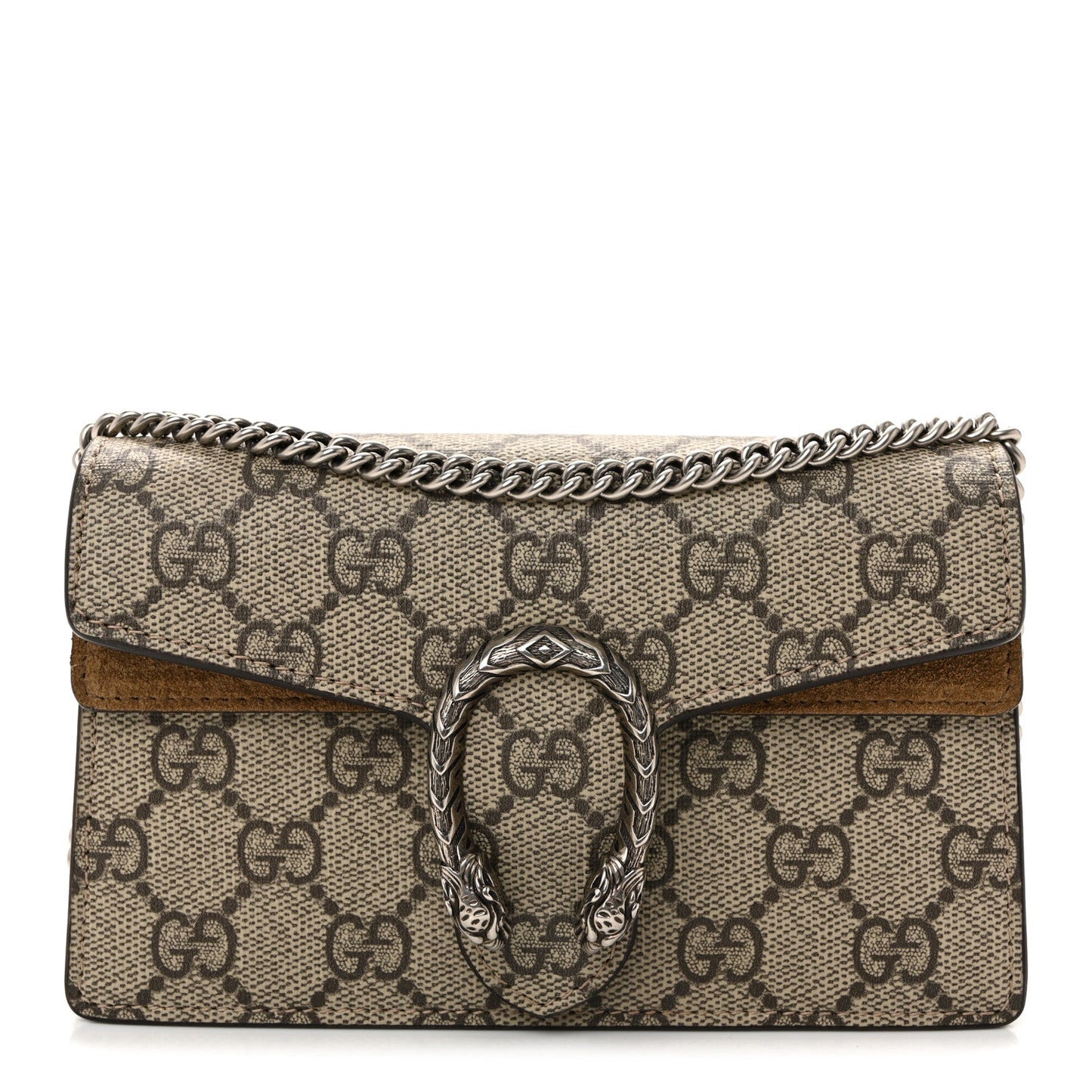 GG Supreme Monogram Super Mini Dionysus Shoulder Bag Taupe