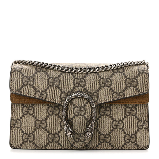 GG Supreme Monogram Super Mini Dionysus Shoulder Bag Taupe