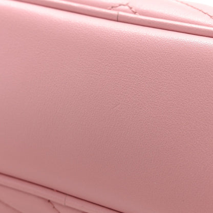Calfskin Matelasse Small GG Marmont Chain Shoulder Bag Wild Rose