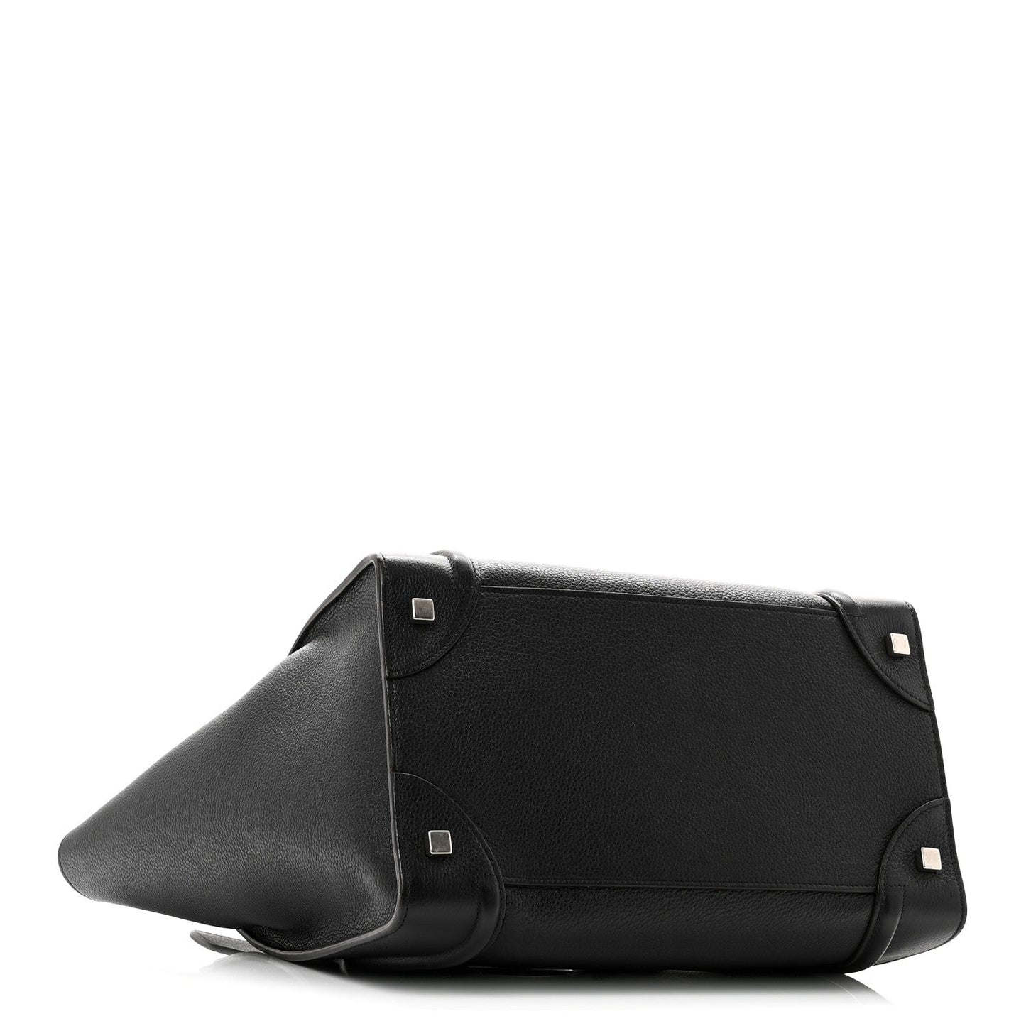 Drummed Calfskin Mini Luggage Black