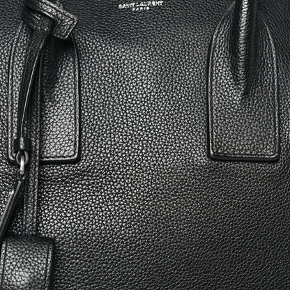 Grained Calfskin Medium Souple Sac De Jour Duffle Black