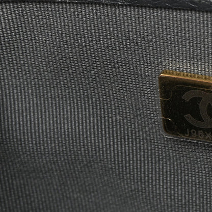 Washed Denim Quilted Messenger Flap Black