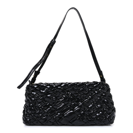 Calfskin Intrecciato Kalimero Cha-Cha Clutch Black