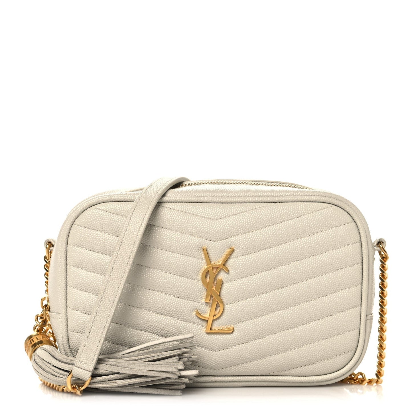 Grain De Poudre Matelasse Monogram Mini Lou Camera Bag Crema Soft