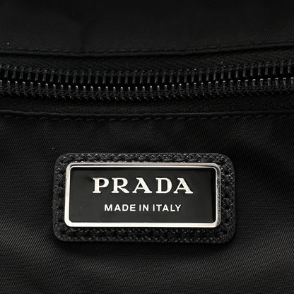 Re-Nylon Saffiano Zip Backpack Black