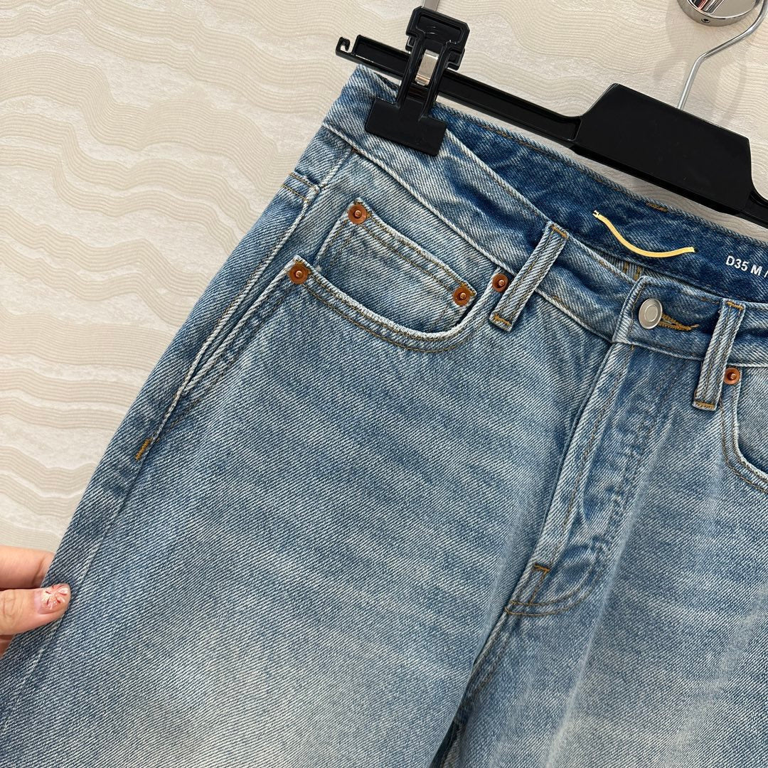 YSL Pant Light Blue Cotton