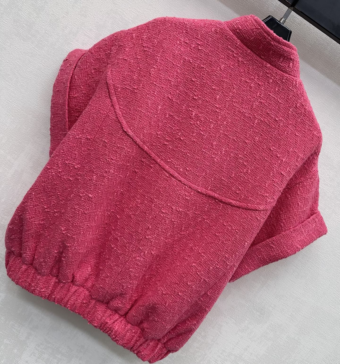 CC Jacket Short-sleeved Fuchsia Pink Cotton 350253