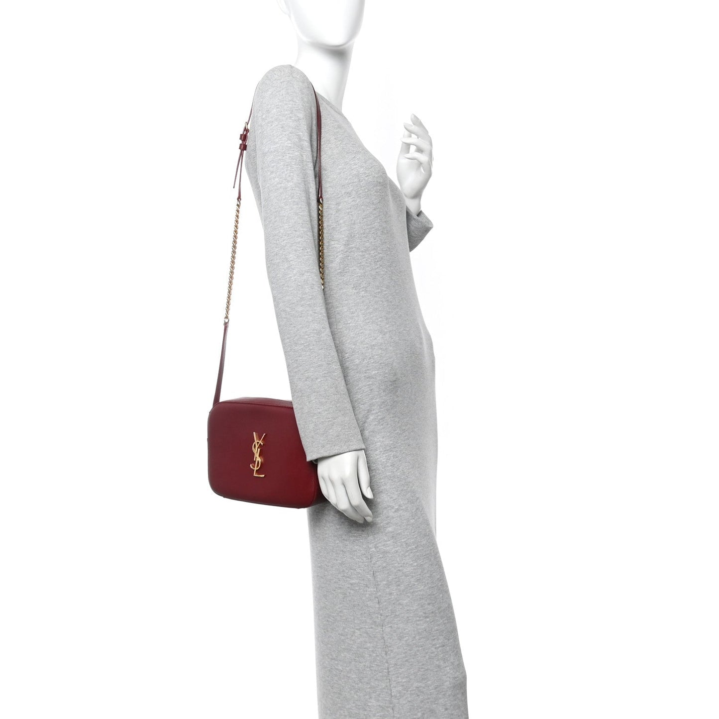 Grain De Poudre Medium Classic Monogram Camera Bag Oxblood